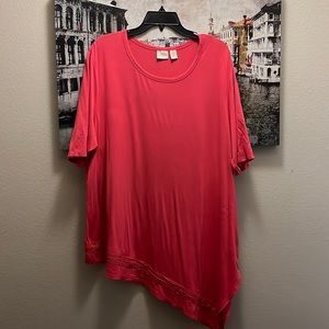 #167Chico’s blouse size 4,pink like salmon color